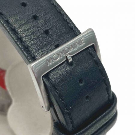  MONDAINE ストップトゥーゴー 30358 ホワイト クォーツ メンズ 腕時計 Stop2Go