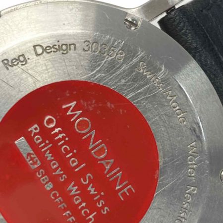  MONDAINE ストップトゥーゴー 30358 ホワイト クォーツ メンズ 腕時計 Stop2Go