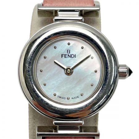 FENDI フェンディ シェル文字盤 ラウンドフェイス F37244D-370L クォーツ レディース 腕時計