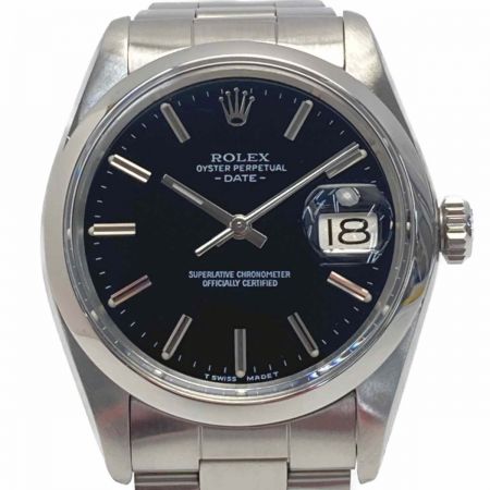  ROLEX ロレックス オイスターパーペチュアルデイト 1500 ブラック 自動巻き メンズ 腕時計