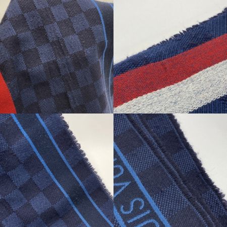  LOUIS VUITTON ルイヴィトン エシャルプ・メサジェ マフラー M70338 ブルー ウール ストール