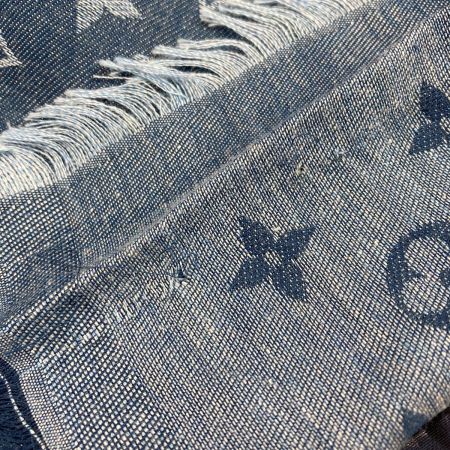  LOUIS VUITTON ルイヴィトン エトール・モノグラム エッセンシャル ブルー ストール コットン100％