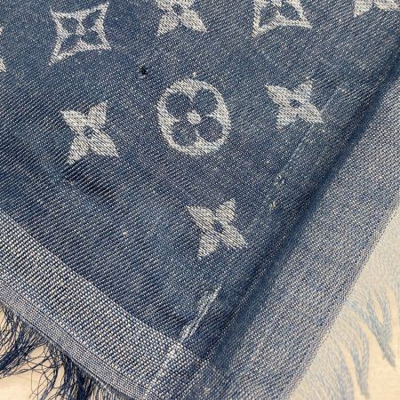  LOUIS VUITTON ルイヴィトン エトール・モノグラム エッセンシャル ブルー ストール コットン100％