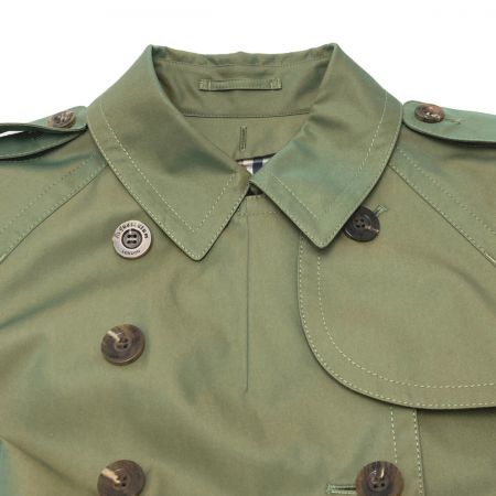  Aquascutum アクアスクキュータム トレンチコート サイズ 13号 レディース 4253101-47 オリーブ