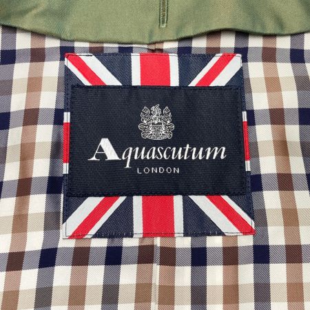  Aquascutum アクアスクキュータム トレンチコート サイズ 13号 レディース 4253101-47 オリーブ