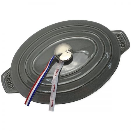 【中古】 STAUB ストウブ 《 オーバルホットプレート 》グレー