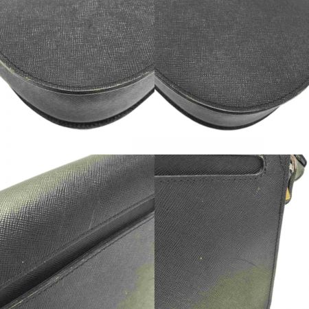  Yves Saint Laurent イブサンローラン YSL ロゴ 2WAYショルダーバッグ ブラック ヴィンテージ