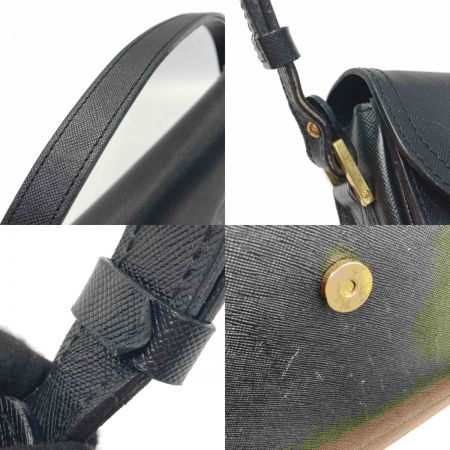  Yves Saint Laurent イブサンローラン YSL ロゴ 2WAYショルダーバッグ ブラック ヴィンテージ