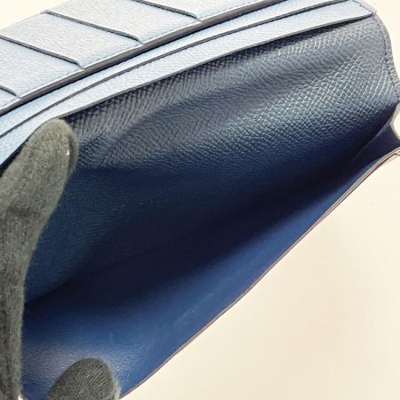  HERMES エルメス MC2 フレミング C刻印 バイカラー(ブラウンxブルー) 札入れ メンズ ヴォーエプソン