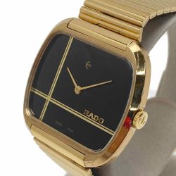 ☆☆ RADO ラドー スクエアケース 17石 Ref:396 7937 2 ブラック 手巻き メンズ 腕時計 アンティーク 箱有 Bランク