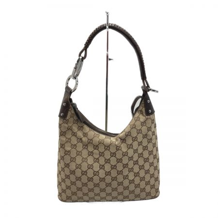  GUCCI グッチ GGキャンバス ワンショルダーバッグ 115003 ブラウン キャンバス×レザー