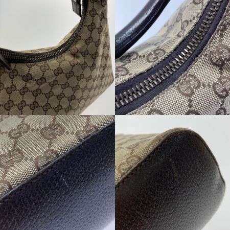  GUCCI グッチ GGキャンバス ワンショルダーバッグ 115003 ブラウン キャンバス×レザー
