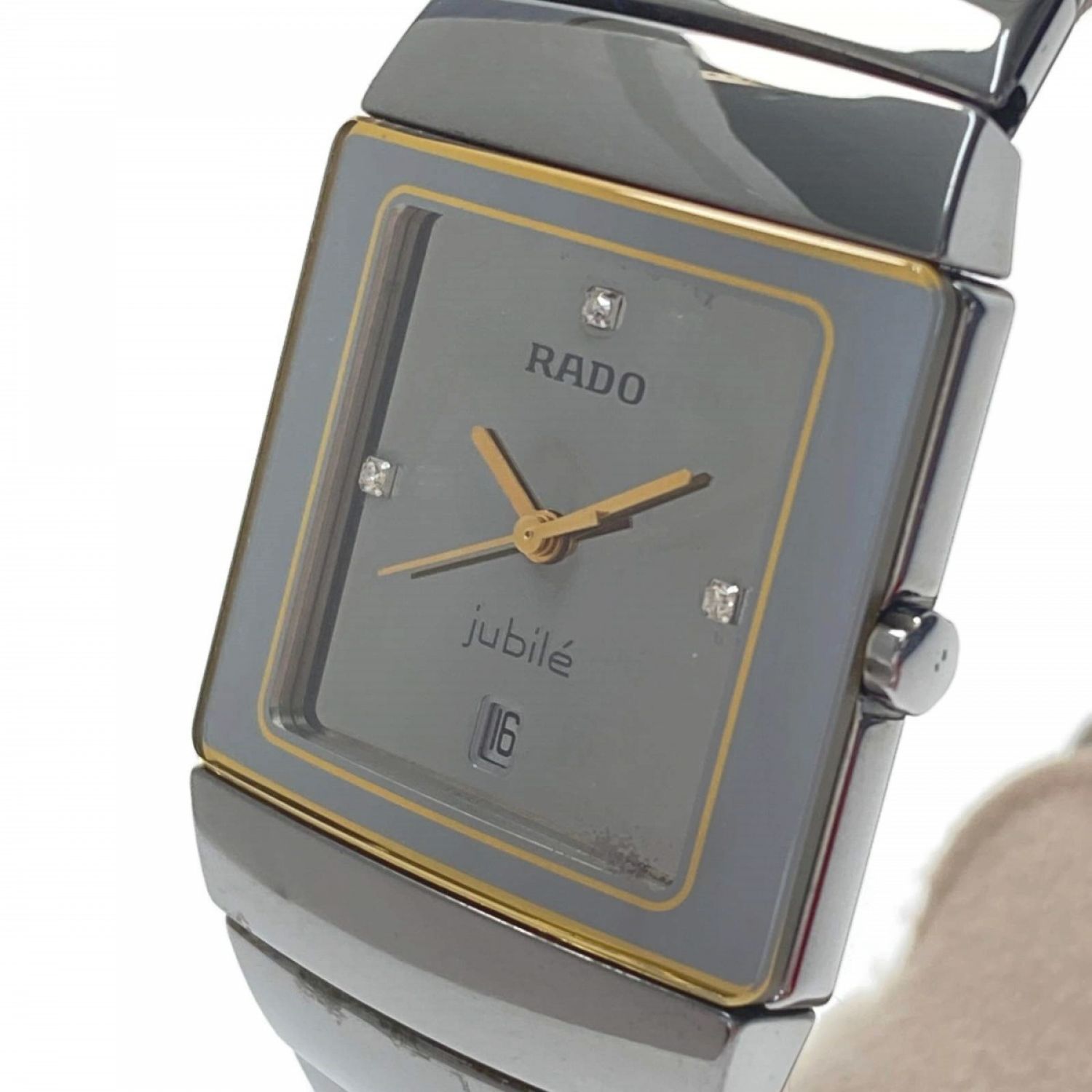 美品美品RADO DIASTAR メンズ腕時計 クォーツ ゴールドカラー 腕時計