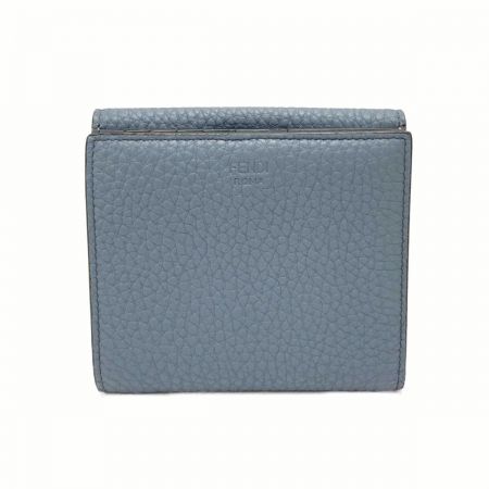  FENDI フェンディ ピーカブー 2つ折り財布 8M0438A91B ブルー系 箱・布袋有 PEEKABOO WALLET