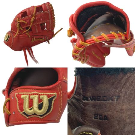  Wilson Staff ウィルソン 軟式 内野手 グローブ 右利き用 / RED