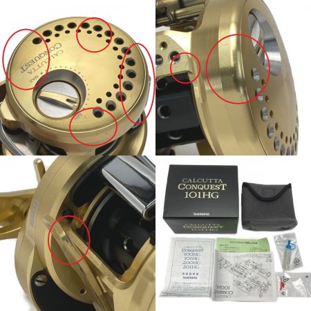  SHIMANO シマノ 15 カルカッタコンクエスト 101HG ベイトリール 箱付き 03438