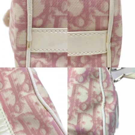  Christian Dior クリスチャンディオール トロッター ハンドバッグ ミニボストン ピンク 布袋・パドロック・鍵有