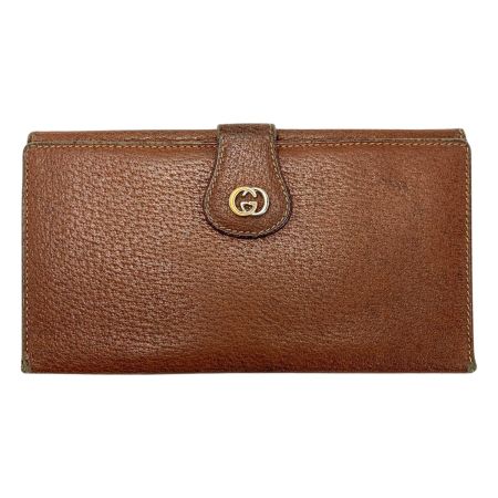  GUCCI グッチ インターロッキングG ピッグレザー 035･381･0294 ブラウン 長財布 レディース