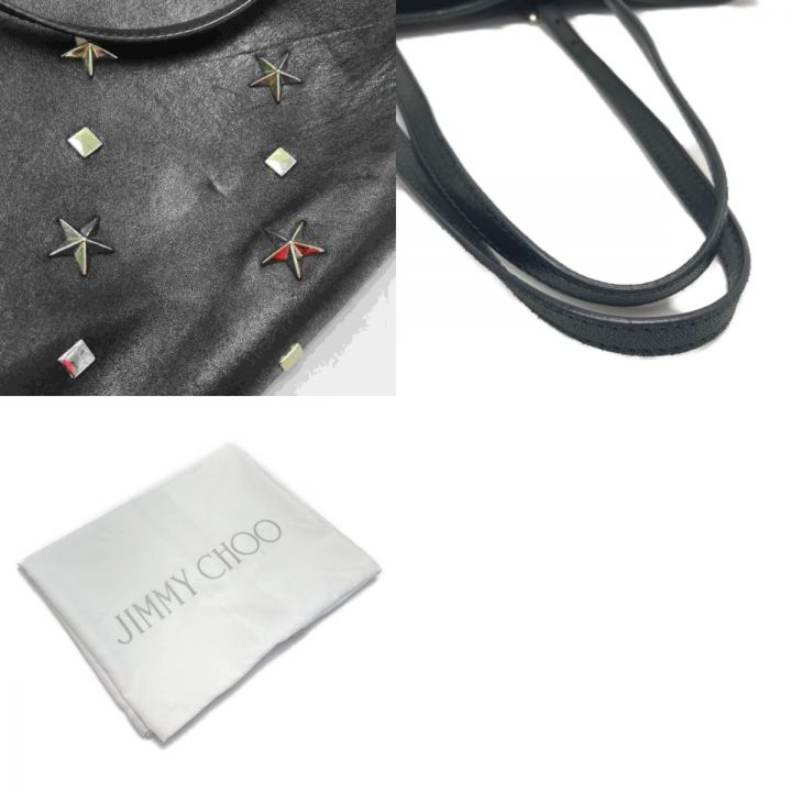 JIMMY CHOO ジミーチュウ サシャ スタッズ トートバッグ ブラック 布袋有 SASHA｜中古｜なんでもリサイクルビッグバン