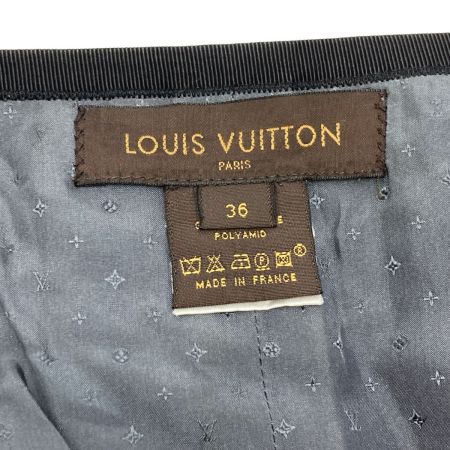  LOUIS VUITTON ルイヴィトン ジップアップ パイピングデザイン ミニスカート SIZE 36 レディース グレー