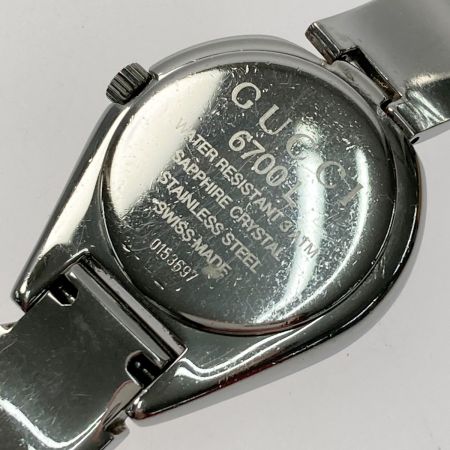 【中古】 GUCCI グッチ バングルウォッチ 6700L ブラック文字盤