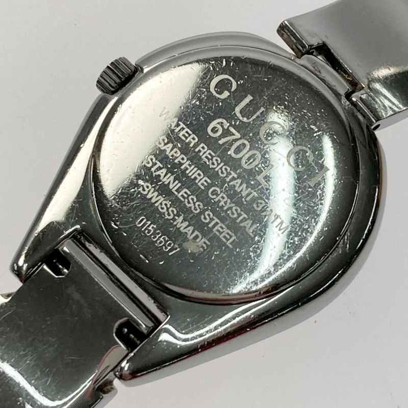 中古】 GUCCI グッチ バングルウォッチ 6700L ブラック文字盤 クォーツ