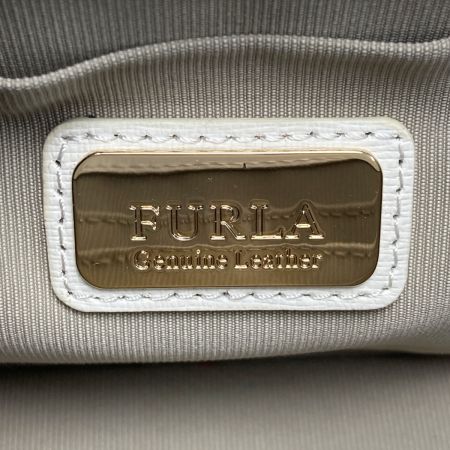  FURLA フルラ キャロル ミニショルダーバッグ ホワイト ロゴ チェーンショルダー CAROL MINI CROSSBODY