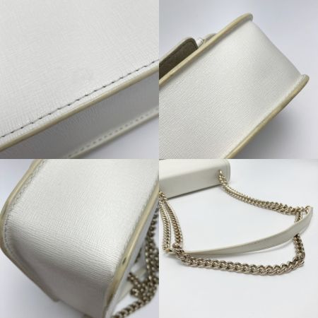  FURLA フルラ キャロル ミニショルダーバッグ ホワイト ロゴ チェーンショルダー CAROL MINI CROSSBODY