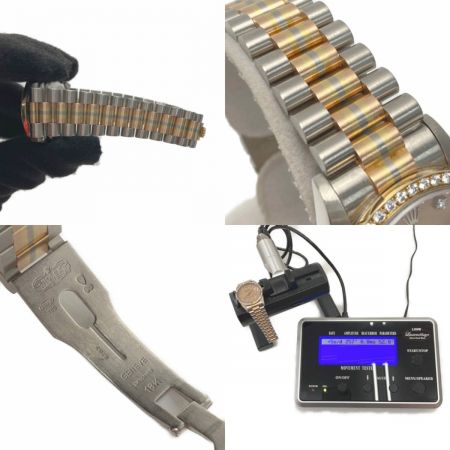  ROLEX ロレックス デイトジャスト トリドール 10P ベゼルダイヤ 68149/8807808 K18 自動巻き 腕時計