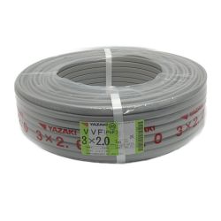 ☆☆ YAZAKI 矢崎《 VVFケーブル 平形 》100m巻 / 灰色 / VVF3×2.0 / 0344 Sランク