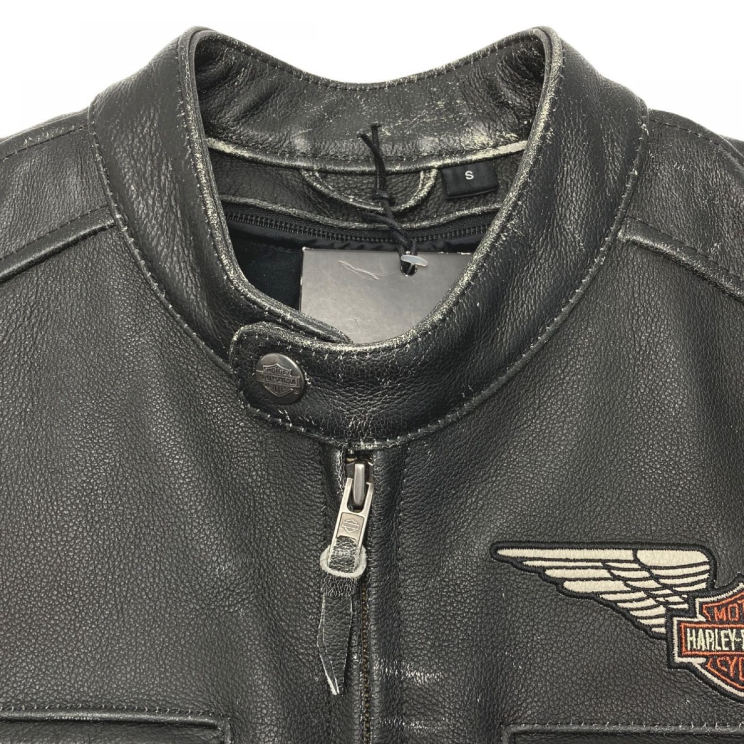 Harley-Davidson  牛革 レザージャケット ブラック/S（L相当）