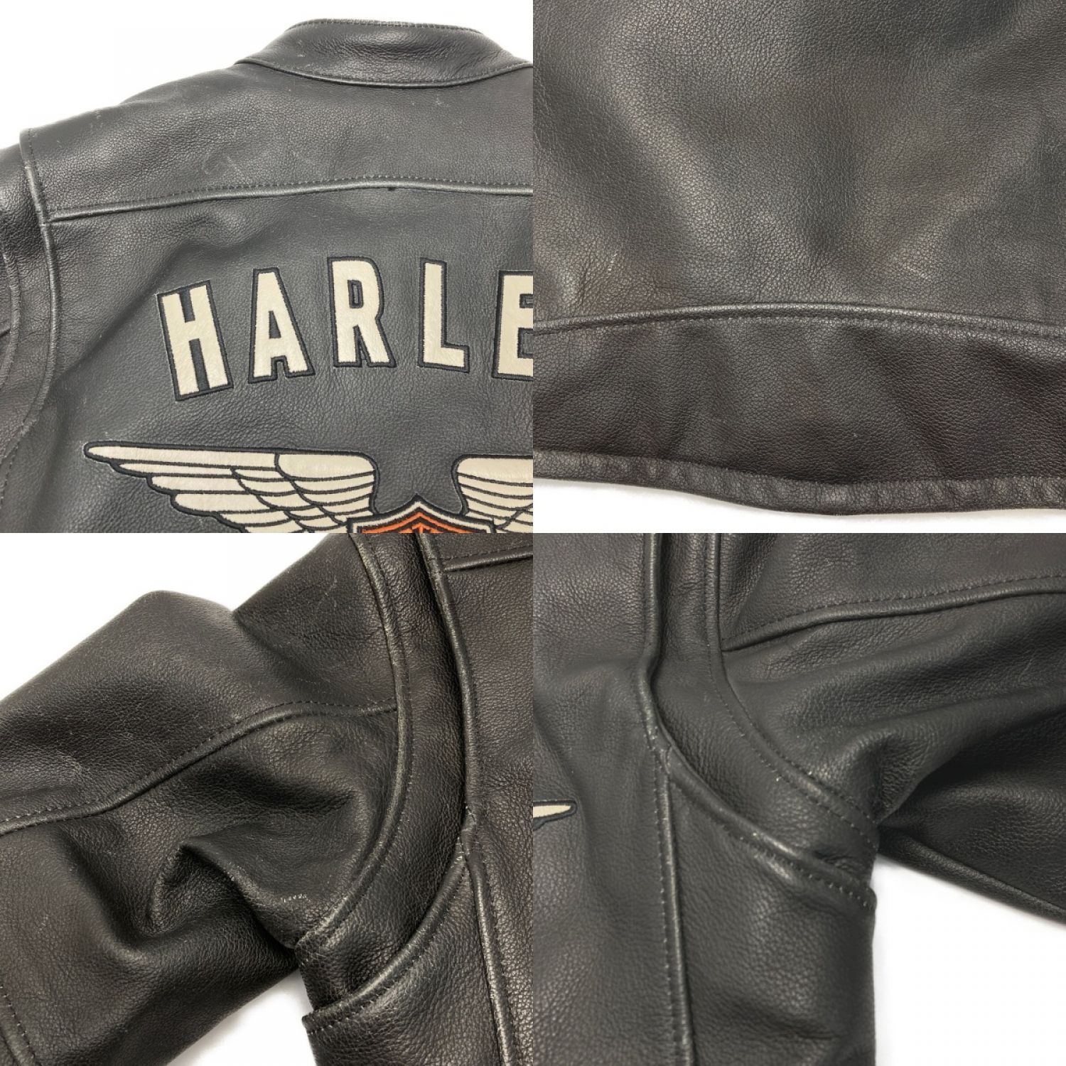 Harley-Davidson  牛革 レザージャケット ブラック/S（L相当）