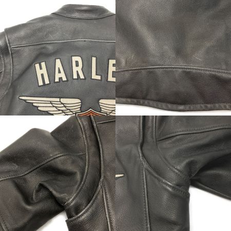  HARLEY-DAVIDSON ハーレーダビッドソン レザージャケット 牛革 SIZE S メンズ 98058-13VM ブラック