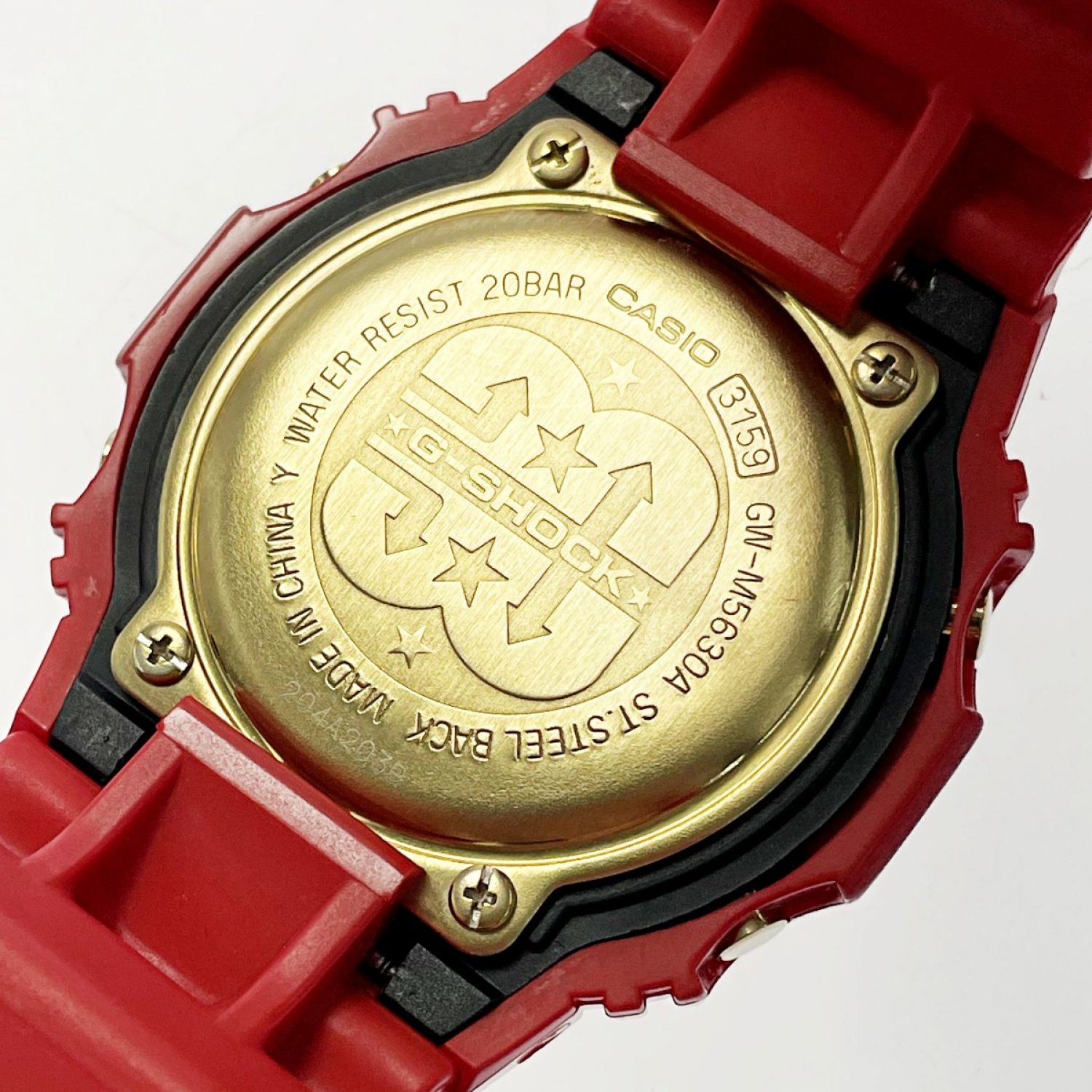 カシオジーショック 腕時計 レンジマン 30周年 タフソーラー 電波 黄