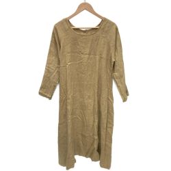 ☆☆ a+koloni リネンワンピース サイズ フリー レディース カーキ Bランク