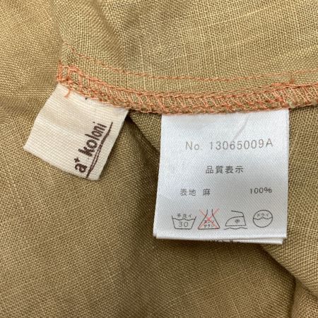  a+koloni リネンワンピース サイズ フリー レディース カーキ