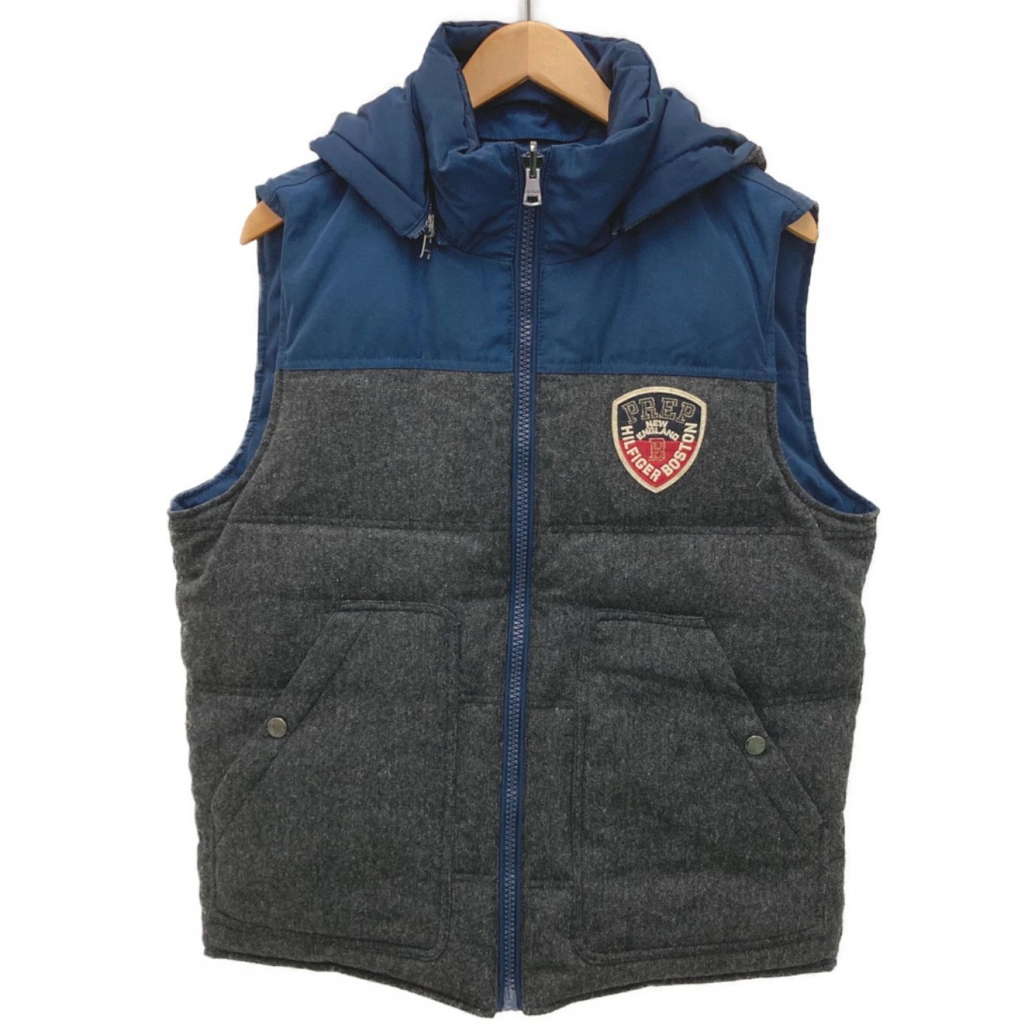 中古】 TOMMY HILFIGER トミーヒルフィガ ダウンベスト サイズ XL