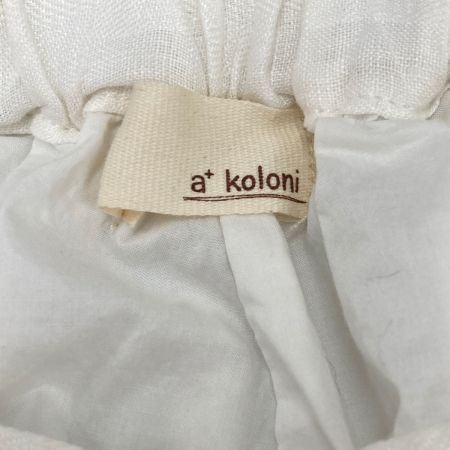  a+koloni パンツ サイズ フリー レディース 20127002 ホワイト