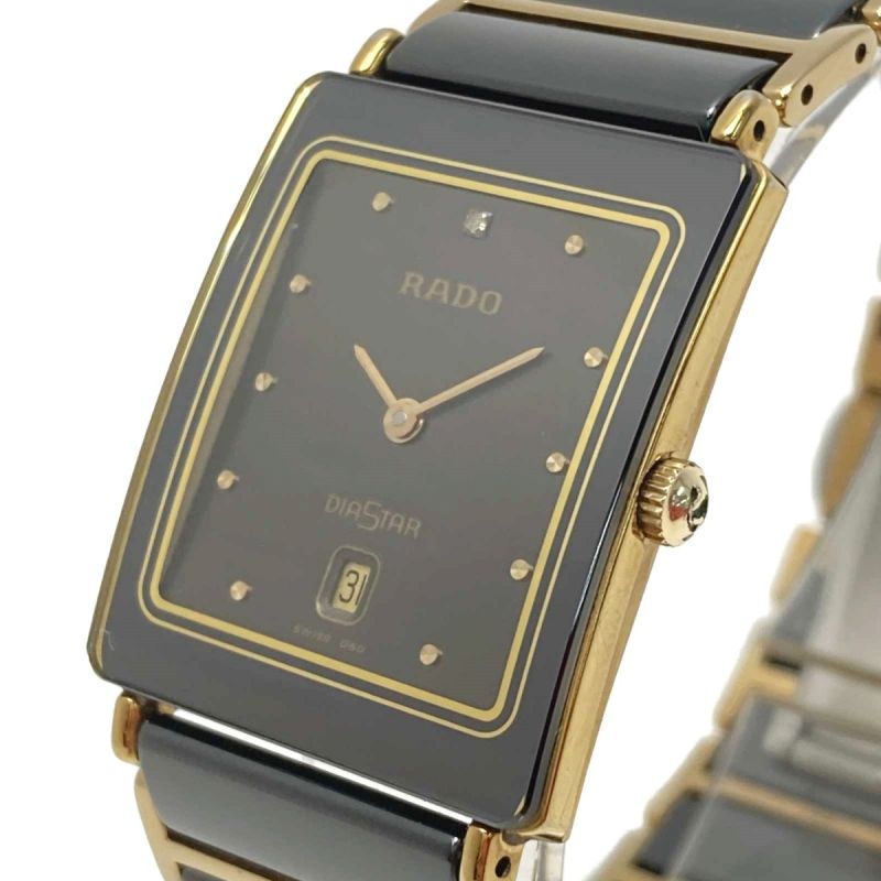 金額変更させて頂きましたRADO ラドー ダイヤスター クオーツ ダイヤ デイト ブラック 腕時計