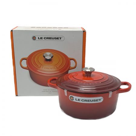  LE CREUSET ルクルーゼ  ココット・ロンド 22cm 》両手鍋 / チェリー レッド