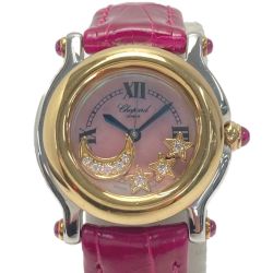 ☆☆ Shopard ハッピースポーツ ムーンスター 27/8246-21 クォーツ レディース 腕時計 箱有 HAPPY SPORT Bランク