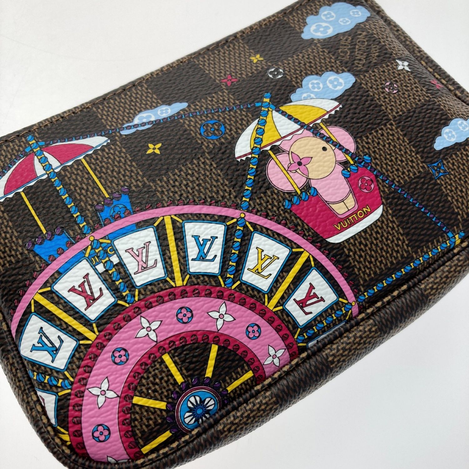 中古】 LOUIS VUITTON ルイヴィトン ダミエ ミニ ポシェット アクセ