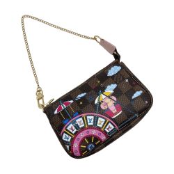 ☆☆ LOUIS VUITTON ルイヴィトン ダミエ ミニ ポシェット アクセソワール N60402 ヴィヴィエンヌ アクセサリーポーチ Aランク