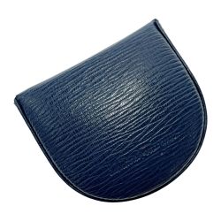 ☆☆ Salvatore Ferragamo サルヴァトーレフェラガモ 馬蹄型 コインケース ブルー 小物入れ 小銭入れ メンズ レザー Bランク