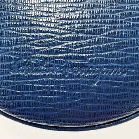  Salvatore Ferragamo サルヴァトーレフェラガモ 馬蹄型 コインケース ブルー 小物入れ 小銭入れ メンズ レザー