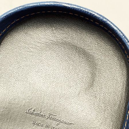  Salvatore Ferragamo サルヴァトーレフェラガモ 馬蹄型 コインケース ブルー 小物入れ 小銭入れ メンズ レザー