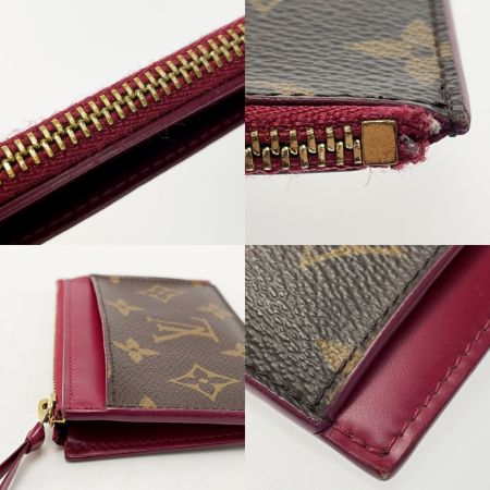  LOUIS VUITTON ルイヴィトン ポルトカルト・ジップ コインケース M67889 モノグラム×ピンク レディース ゴールド金具