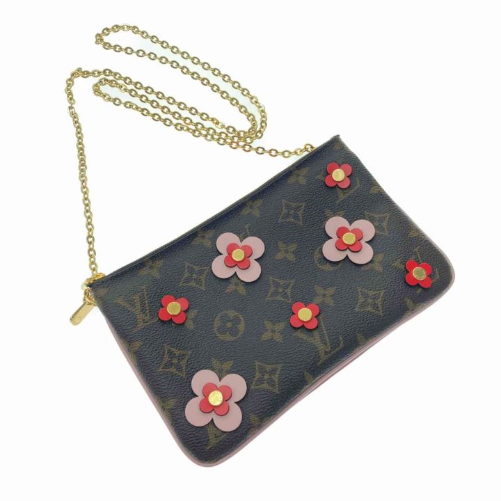 LOUIS VUITTON ルイヴィトン モノグラム ポシェット・ドゥーブルジップ  