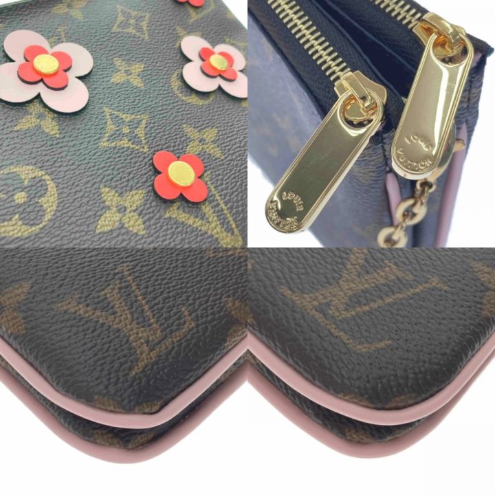 LOUIS VUITTON ルイヴィトン モノグラム ポシェット・ドゥーブルジップ M63905 ブルーミングフラワー ｜中古｜なんでもリサイクルビッグバン