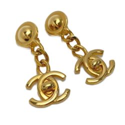 ☆☆ CHANEL シャネル ココマーク ターンロック スイング イヤリング 刻印:96A ゴールド 箱有 ヴィンテージ Bランク